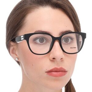 New! Miu Miu Black Women's Glasses, MU02VV 10G1O1, Authentic